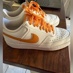 Nike White and Orange Athletic Shoes